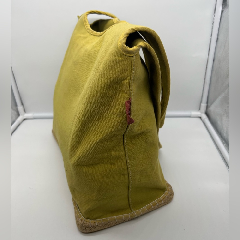 SALDARINI 1882 ESPABAG™ Lime Green Canvas Rubber Espadrille Hobo Tote Bag - Picture 11 of 17